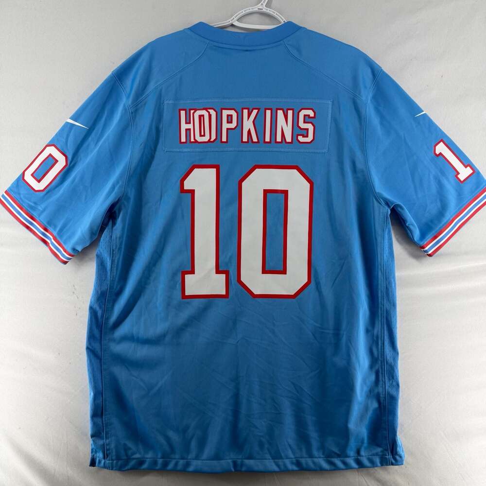1382 L New Nike Men's DeAndre Hopkins Tennessee Titans Oilers Throwback Jersey (